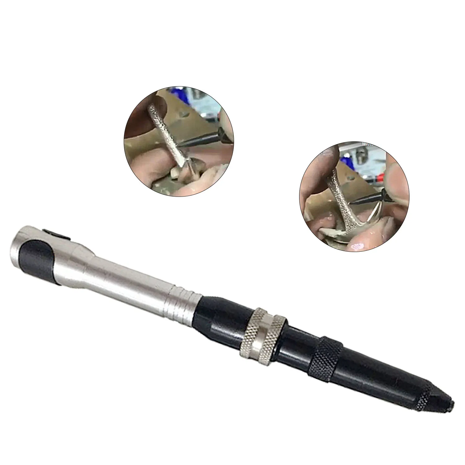 Pieza de mano de martillo con sistema de eje flexible Foredom # 15: Ideal para el ajuste y el texturación de piedras de joyería