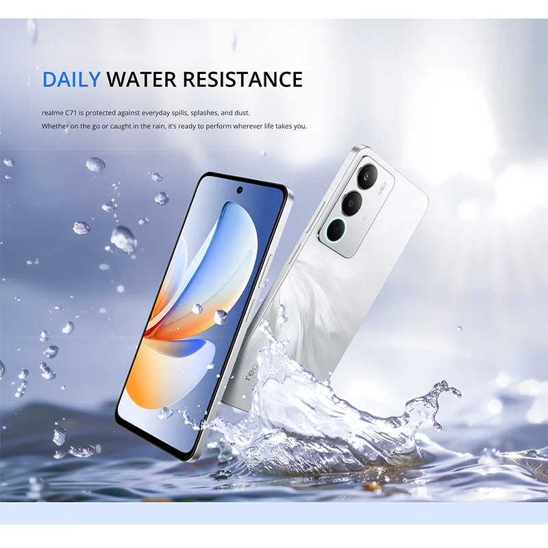 [Мировая премьера] Смартфон Realme C71, аккумулятор 6300 мАч, зарядка 45 Вт, 6,67 дюйма, 120 Гц, дисплей, камера 50 МП, набор микросхем UNISOC T7250, NFC IP64