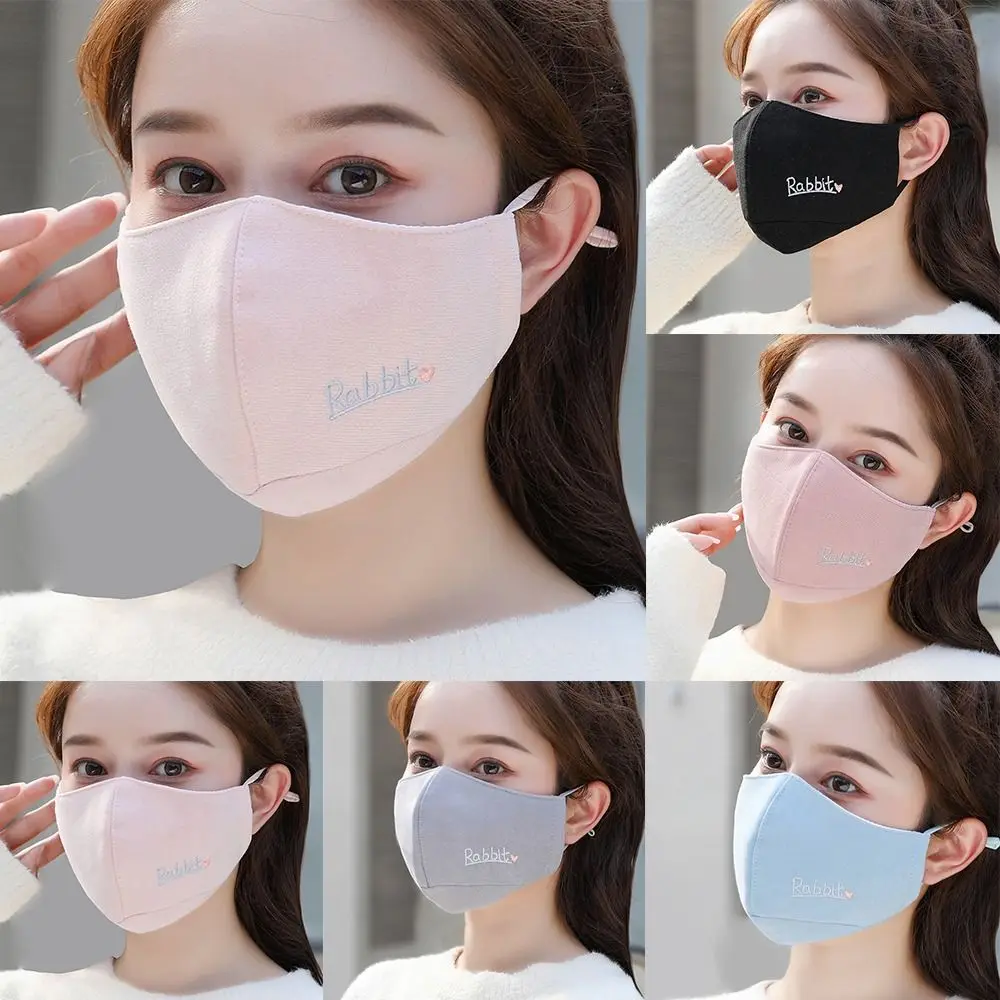 Máscaras de algodão laváveis quentes Proteção contra frio e máscara facial macia quente Máscara de inverno respirável ajustável para homens e mulheres