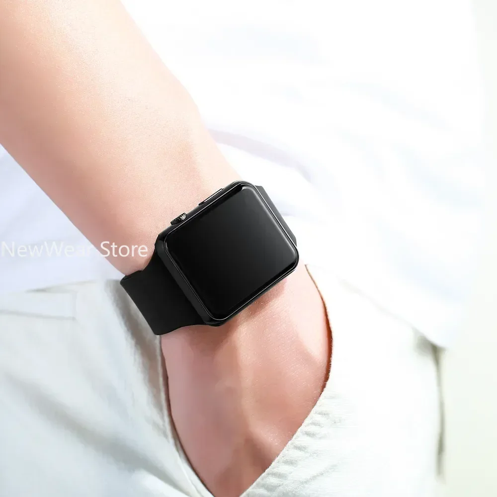 Relojes digitales Para Hombre y Mujer, Reloj de pulsera deportivo LED cuadrado electrónico, Reloj informal de silicona Simple Para Mujer