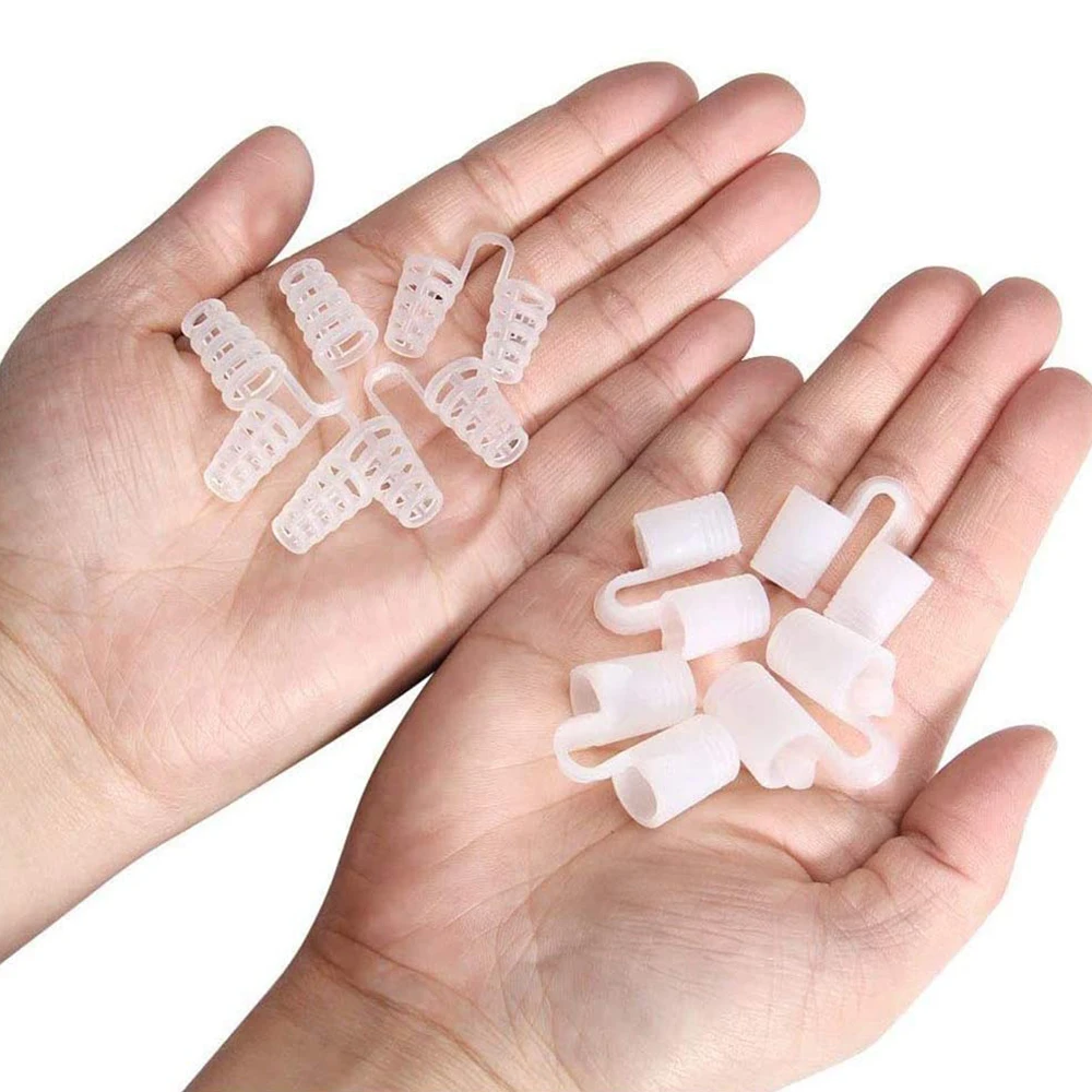 ใหม่ซิลิโคนสีฟ้า 4/8 ชิ้น/เซ็ต Snoring Solution Anti Snoring อุปกรณ์ Snore Nose Vents Dilators จมูกสําหรับ Better Sleep Sleeping Aid