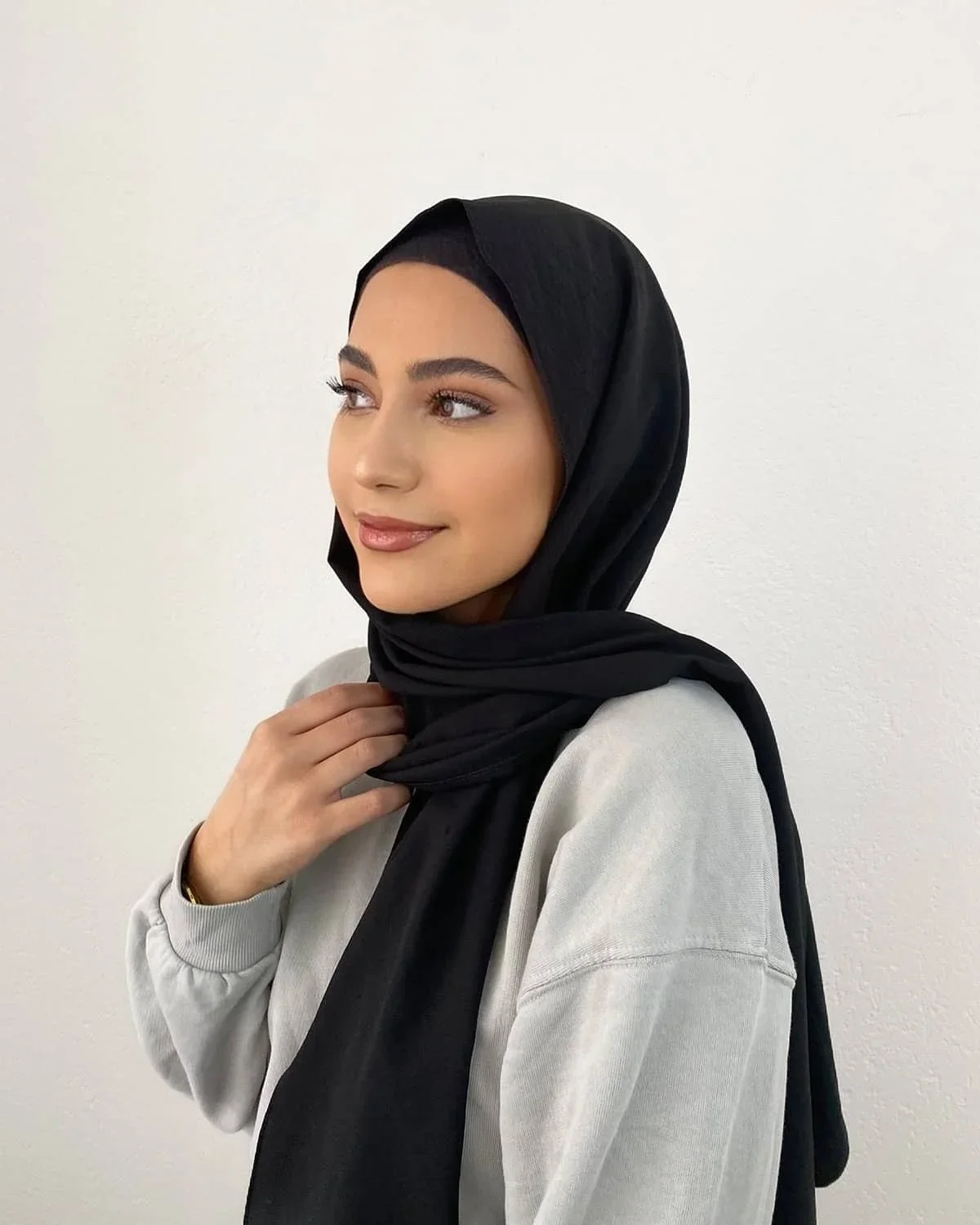 Poliésterjersey hijabs cachecol para mulheres muçulmanas xale elástico fácil hijabs modal hijab cachecóis lenço mulher africana turbante