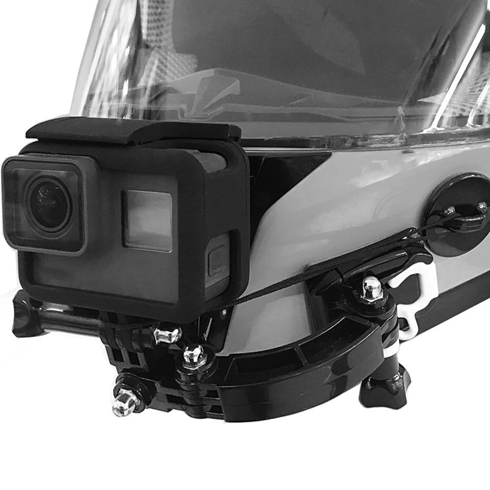Tongkat Selfie Tiang Lengkung Lengan Ekstensi Helm 3 Cara untuk GoPro Go Pro 10 9 8 7 SJCAM Xiaomi Yi 4K Aksesori Kamera DJI