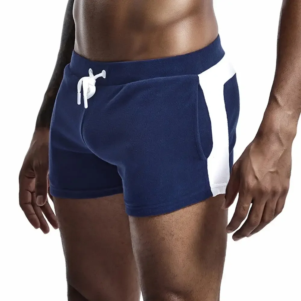 Seobean-Herren-Sweat-Shorts aus Samt, Vintage-Boxershorts, Gym-Shorts, Herrenhöschen, dick, Pocket-Jogger