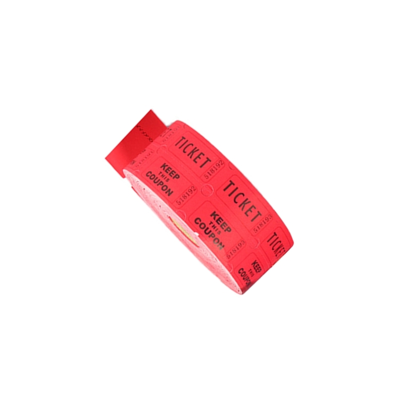 Assorted in 6 Colors 1000 Count Single Roll Raffle Tickets for Event, Carnivals Dropsale