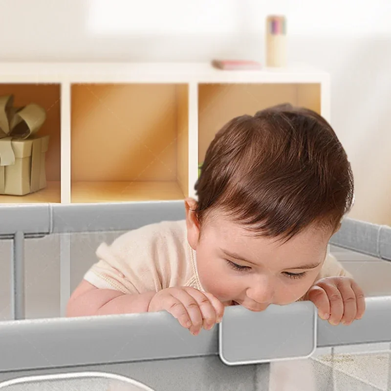 IMBABY-bebê cinza Corral Playground com ângulo de proteção, bebê rastejando cerca, qualidade jogo cercadinho para crianças