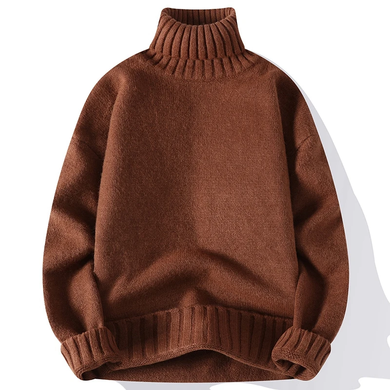 Neue Rollkragenpullover Männer Pullover Lässig Einfarbig Gestrickte Schwarz Pullover Mode Herbst Winter Männer Kleidung 2023 Pullover Mann