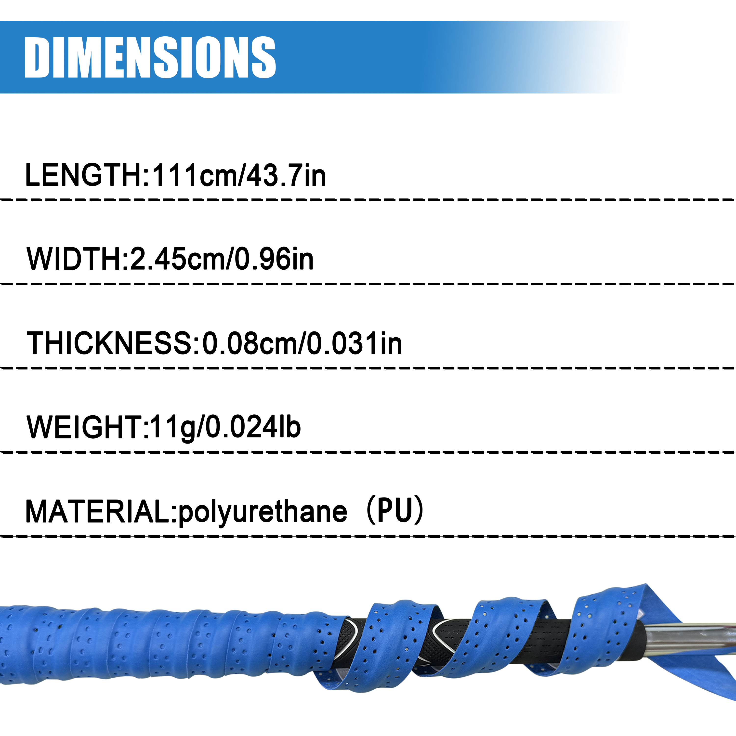 เทปพันด้ามจับไม้กอล์ฟ เทปพันด้ามจับกอล์ฟ กันลื่น Sweatproof PU Wrapping Quick Replacement Golf Club Grip Solution
