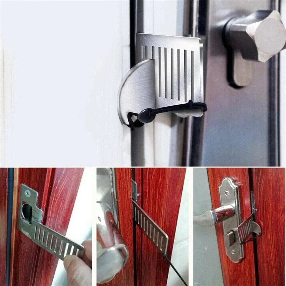 Sicherheits-Diebstahl-Türblocker, tragbar, 8 cm, Edelstahl, sicheres Sicherheitswerkzeug für Zuhause, Privatsphäre, Hotel, Reisen, Türschloss-Stopper