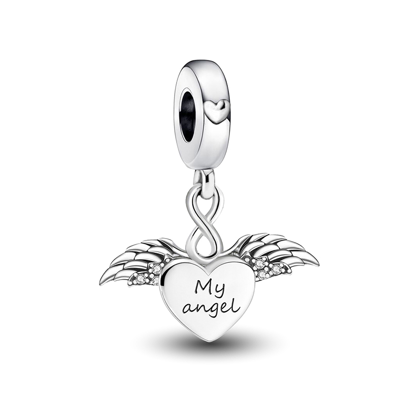 Perline con ciondoli in argento sterling 925 adatte per braccialetti con ciondoli originali Pan Dog Love Avocado Flower Creazione di gioielli in argento Regalo fai da te