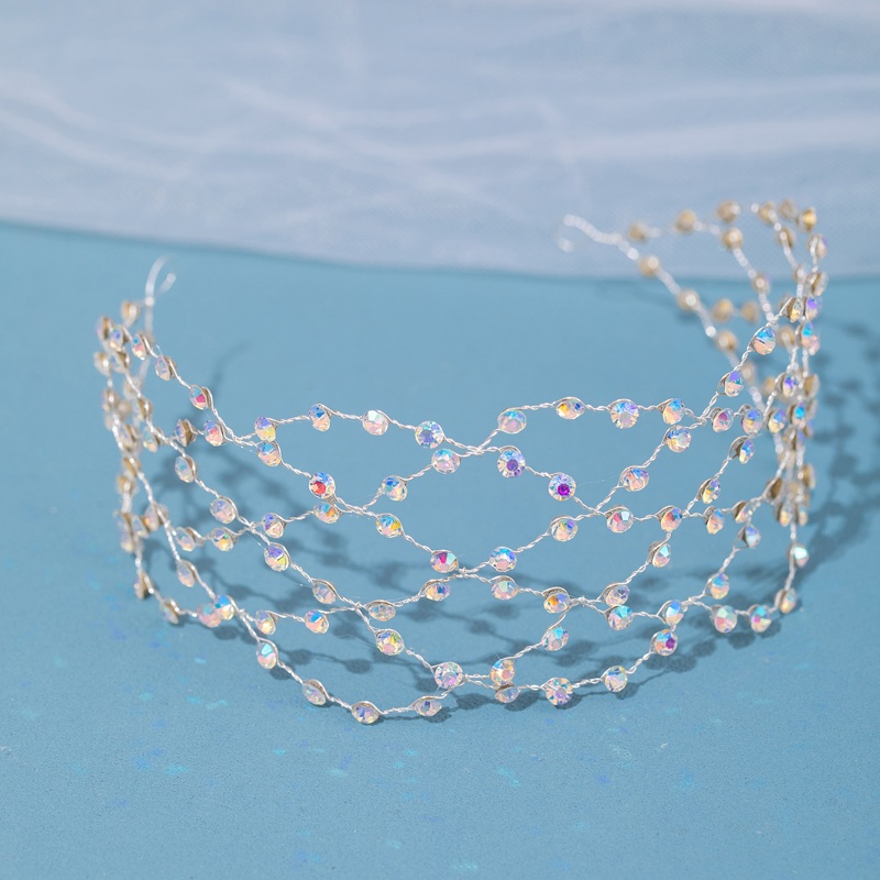 Diadema barroca de cristal para mujer, Tiara con diamantes de imitación para novia, accesorios para el cabello de boda, joyería, banda, Tiara