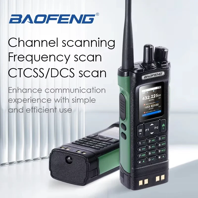 Baofeng Dm32 Uv Dmr Walkie Talkie Gps Aprs Texto Sms 8W Programación Grabación Frecuencia de escaneo inalámbrico Cargador tipo C