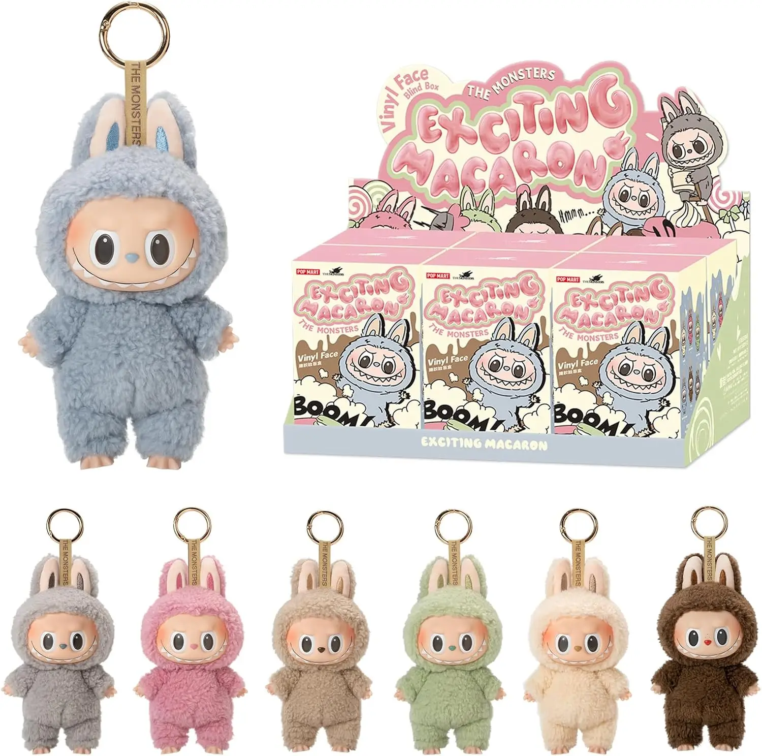 POP MART Labubu Doll The Monsters Tasty Macarons Blind Box Losowa Figurka Winylowa Śliczny Prezent Kolekcjonerski w Kształcie Jedzenia