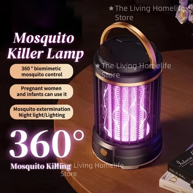 Lámpara antimosquitos eléctrica USB, atrapamosquitos eléctrico recargable para interiores y exteriores, señuelo ligero, antimosquitos