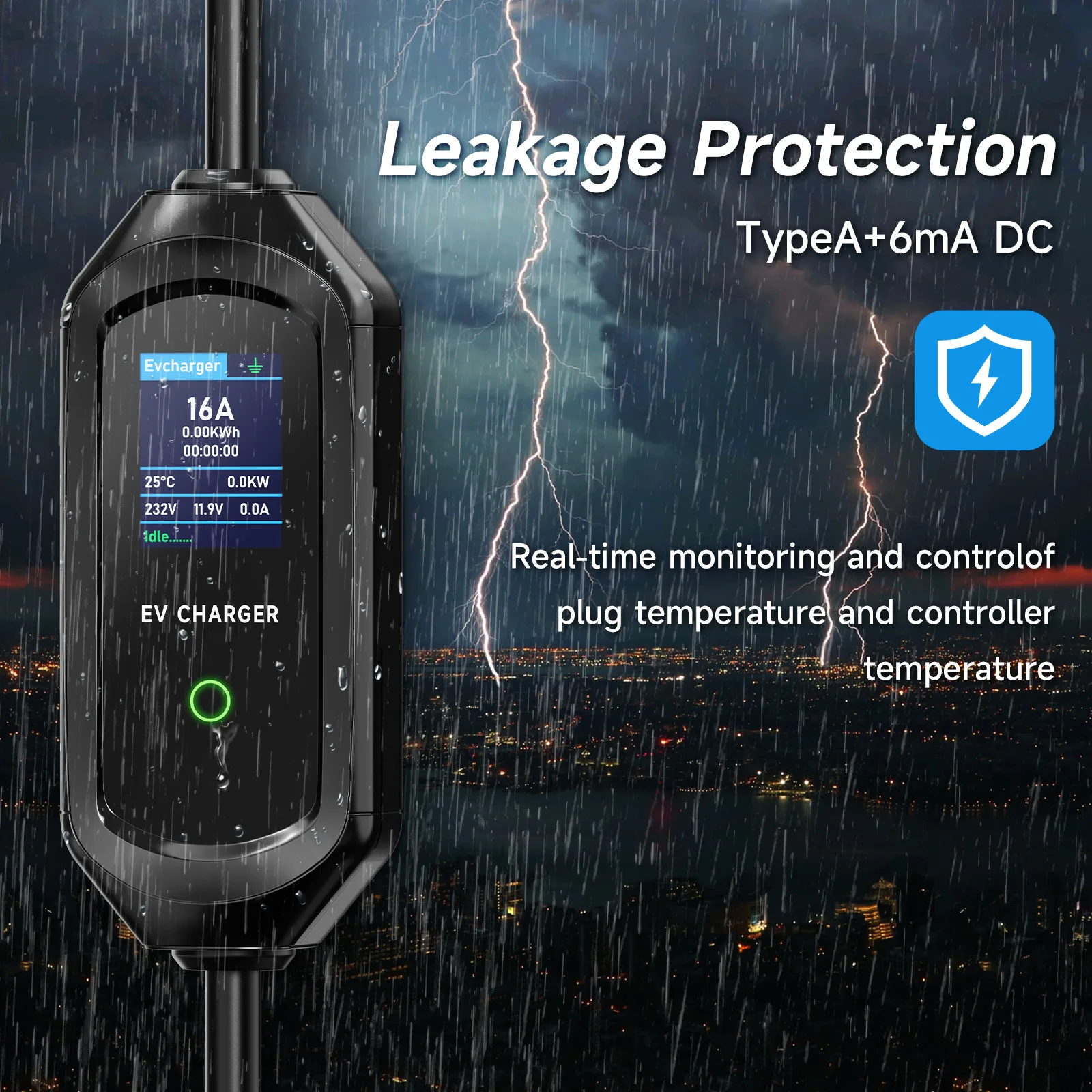 AFEEV tipo 2 cargador EV portátil 7KW 32A 1 fase Wallbox Type1/GBT EVSE Cable de carga rápida enchufe CEE WIFI aplicación Bluetooth Control