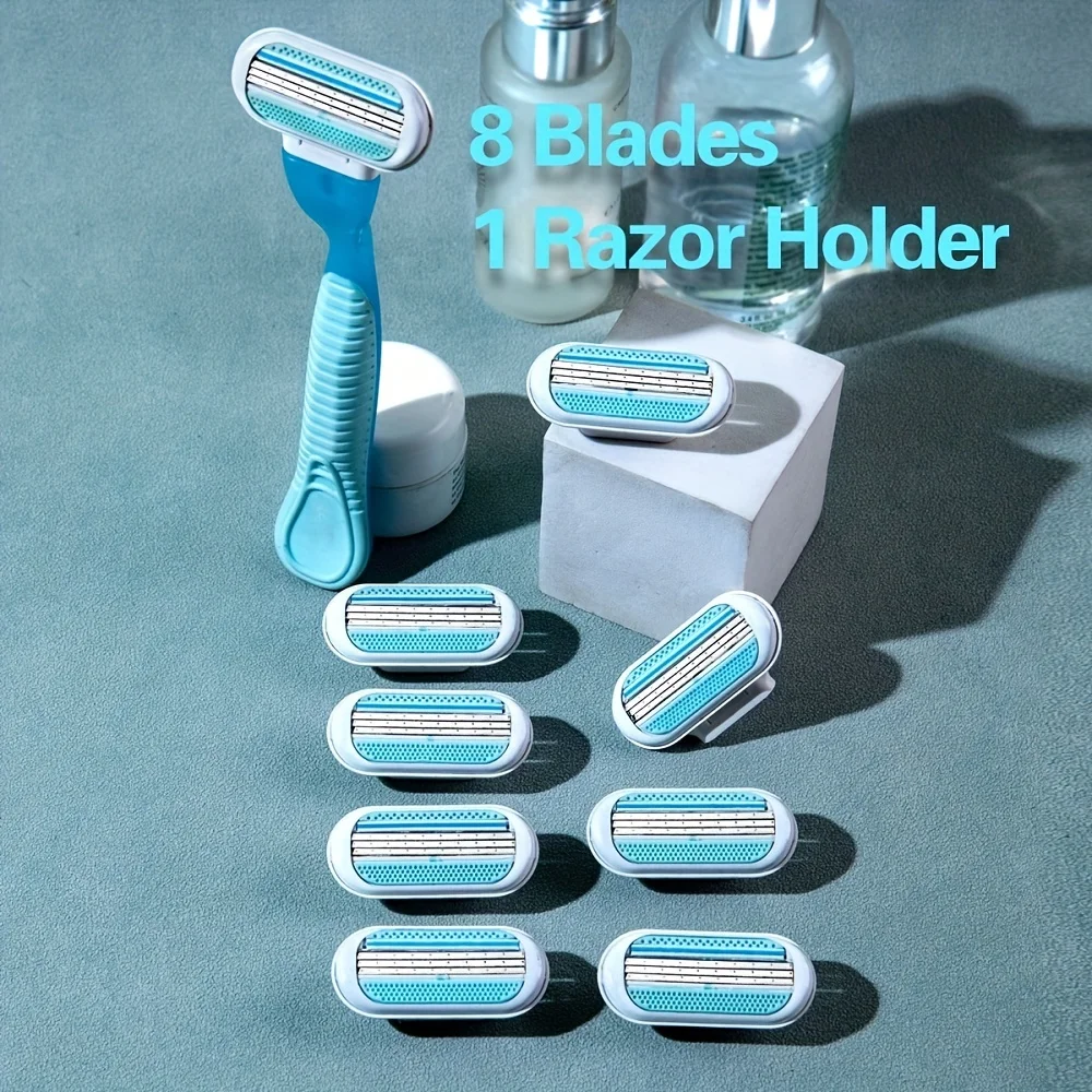 4-24Pcs  3 Layers Razor Blade Women Shaver Head for Venus Razor Safety Razor for Women Face Arm Leg Hair Machine