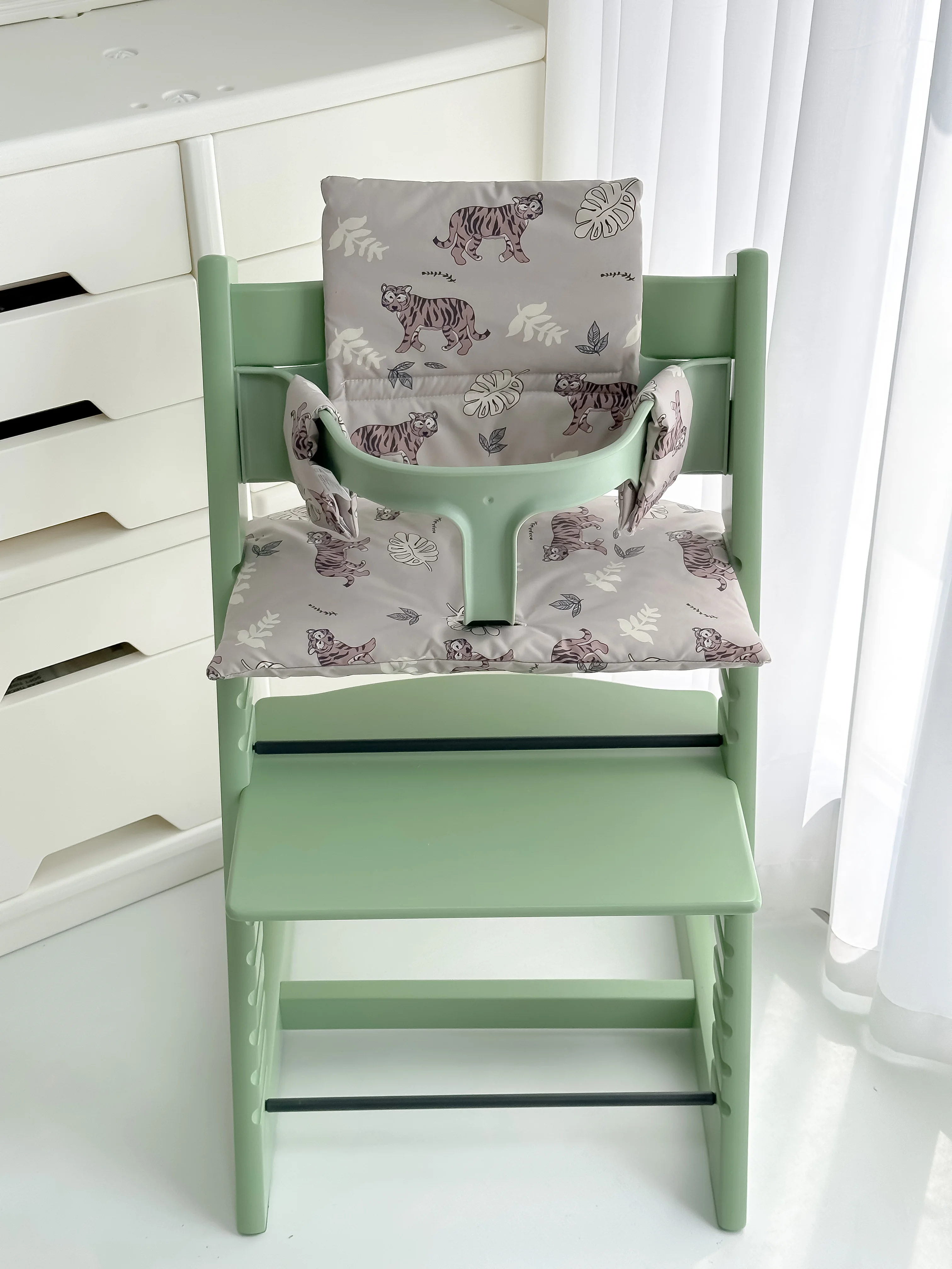 Coussin de Chaise Haute pour Bébé, Dessin Animé, Ours, Tigre, Dos, Accessoires de Salle à Manger