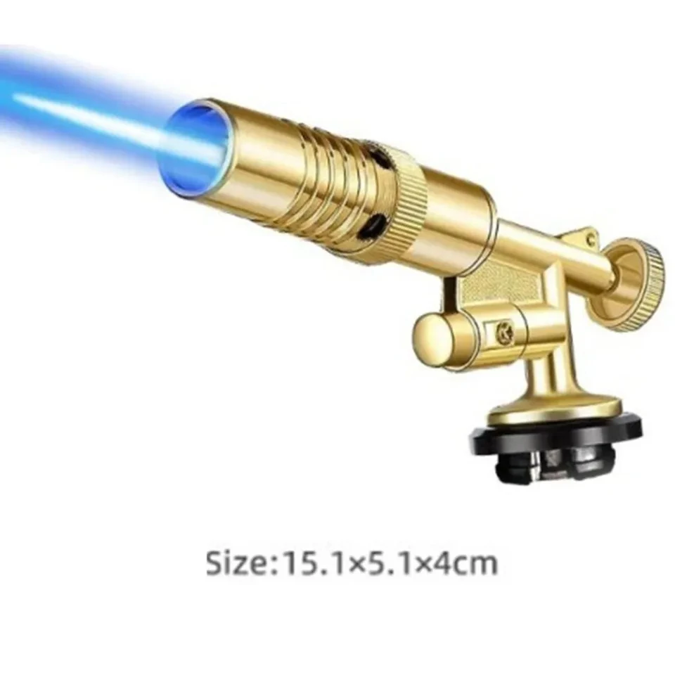Portable Gold Copper Gas Welding Torch High Temperature Flame for BBQ Cooking Brazing