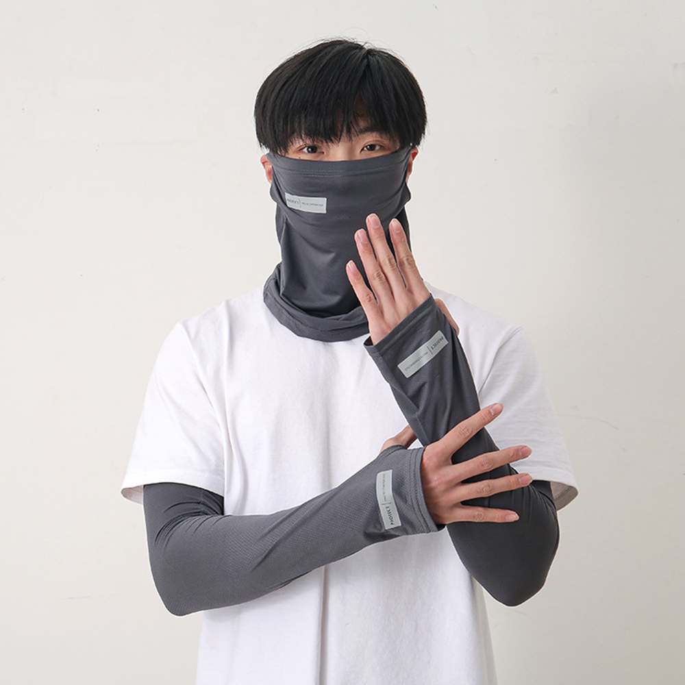 UV Solar Arm Sleeves Men Women Cycling Mask Anti-Sunburn Cool Muff Long Sleeve Ice Silk Driving Arm Cover Uv Protection Summer
