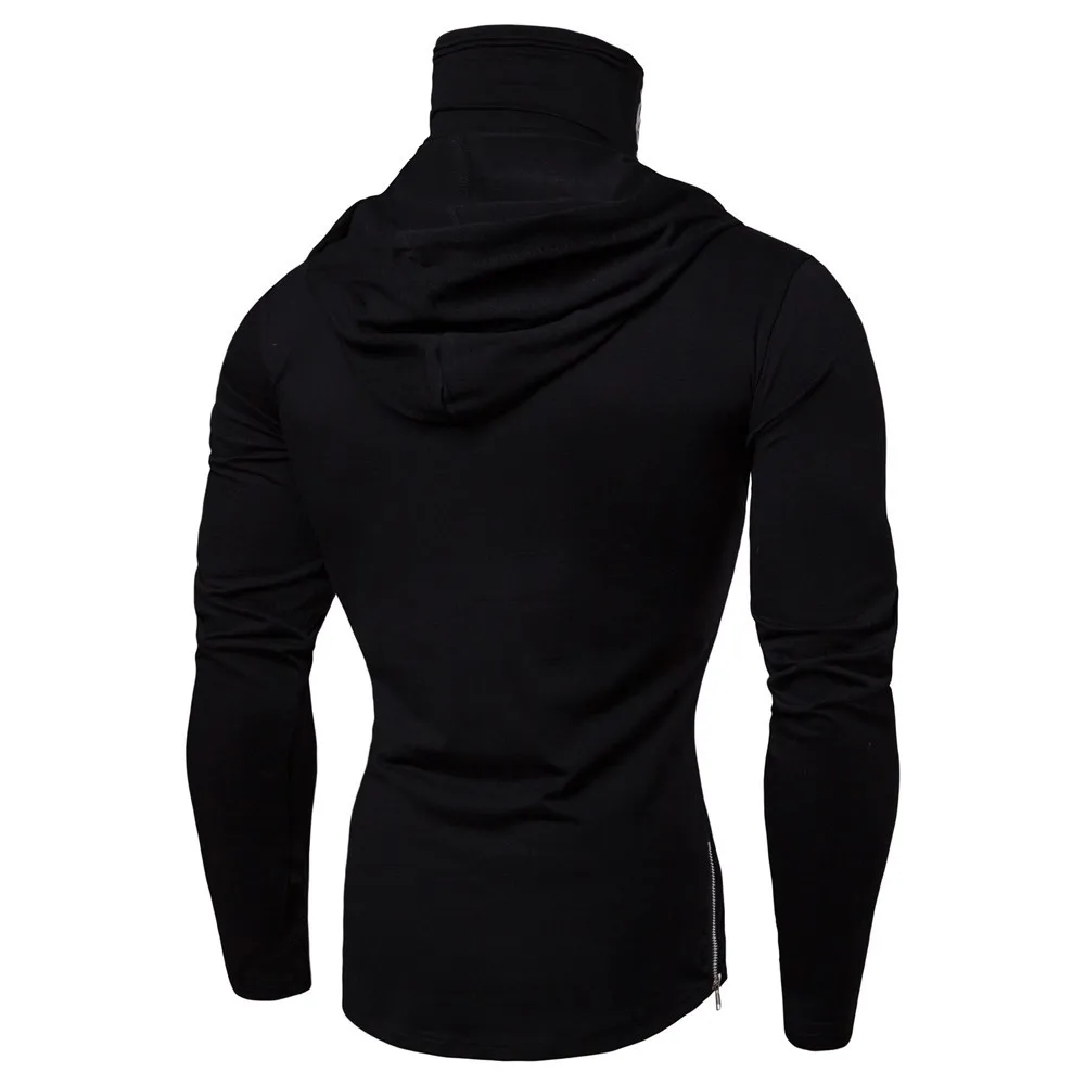Máscara ninja com capuz de manga comprida masculino outono streetwear grande aberto-garfo hip hop moletom masculino topos ginásio com capuz sudaderas hombre