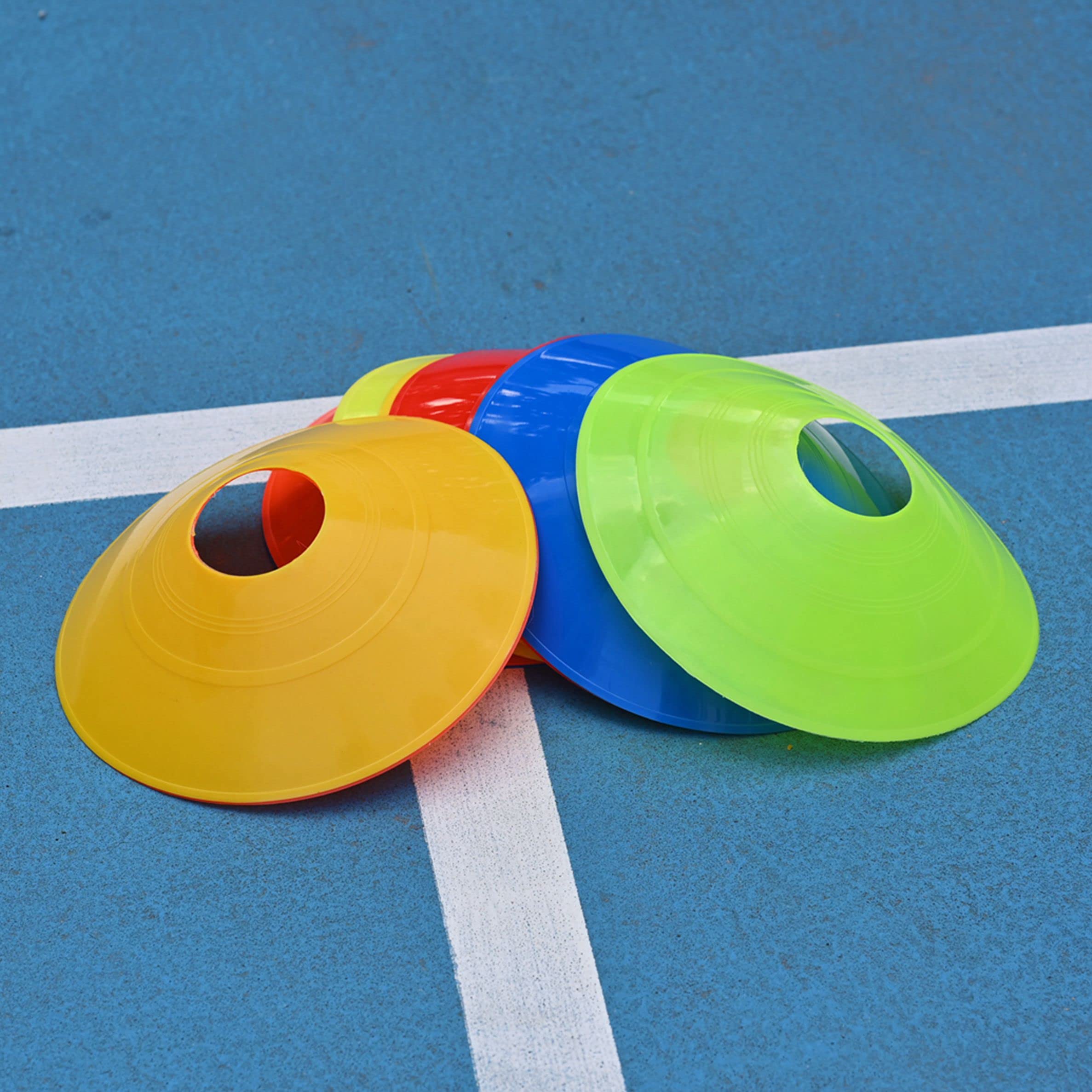 20/40/60 個コーンセットサッカーフットボールトレーニング機器子供用ディスクコーン敏捷性運動スポーツトレーニングアクセサリー