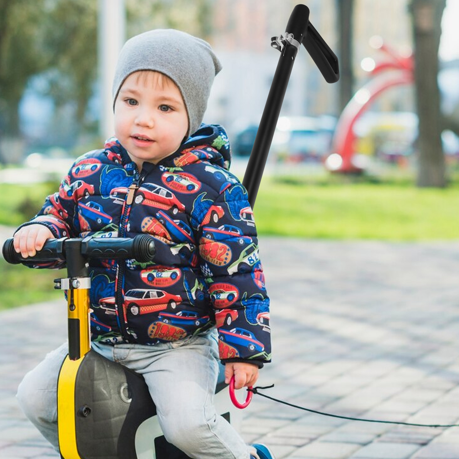 Faltbarer Rollergriff für Kinderwagen, Kleinkind-Wagensgriff für Push-Autozubehör, Ersatzstange, stabiles Material