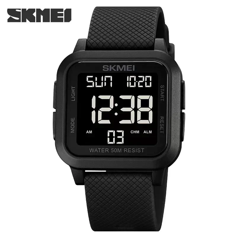 SKMEI1894 นาฬิกาปลุกผู้ชายนาฬิกา Chrono 5Bar นาฬิกาทหารกันน้ําจอแสดงผล LED Shock นาฬิกาดิจิตอล reloj hombre กีฬากลางแจ้งวัด