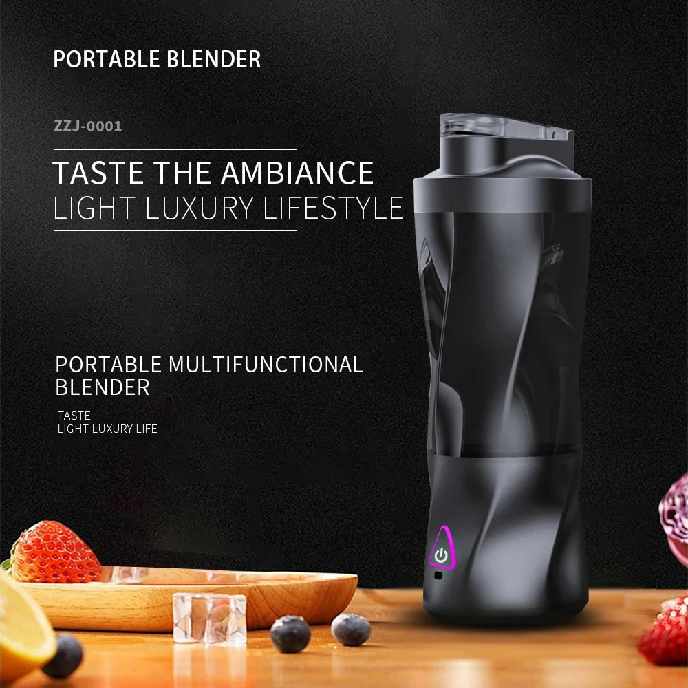 전기 휴대용 Juicer 신선한 과일 믹서 700ML 다기능 USB 충전식 쉐이크 스무디 블렌더 야외 혼합 컵