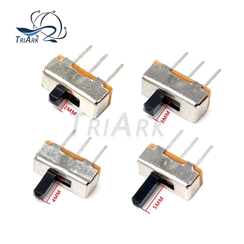 50 Uds SS12D00G3/G2/G3/G4 altura del mango 2/3/4/5mm palanca de tres pies Mini interruptor deslizante Vertical tipo mango dos engranajes tres pies