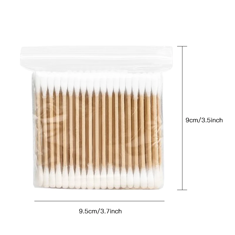 100 Stück pro Packung, 5 Packungen, doppel endige Wattes täbchen, Baby-Wattes täbchen, Ohr reinigungs stifte, gesunde Reinigungs werkzeuge