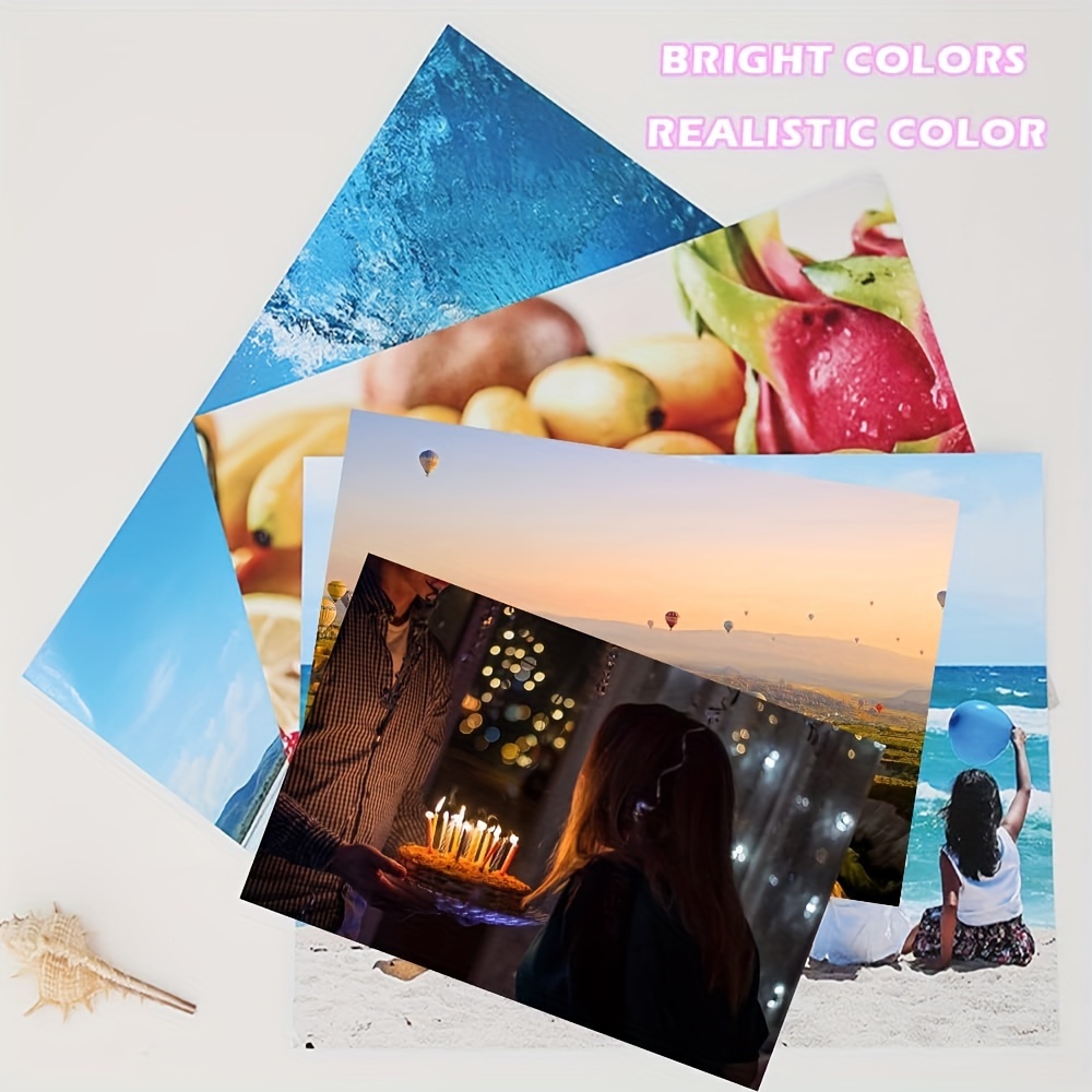ESHANG 100 Sheets 4x 6inch 4R High Glossy Photo Paper Professional photographic Paper Works with Inkjet Printers 180gsm