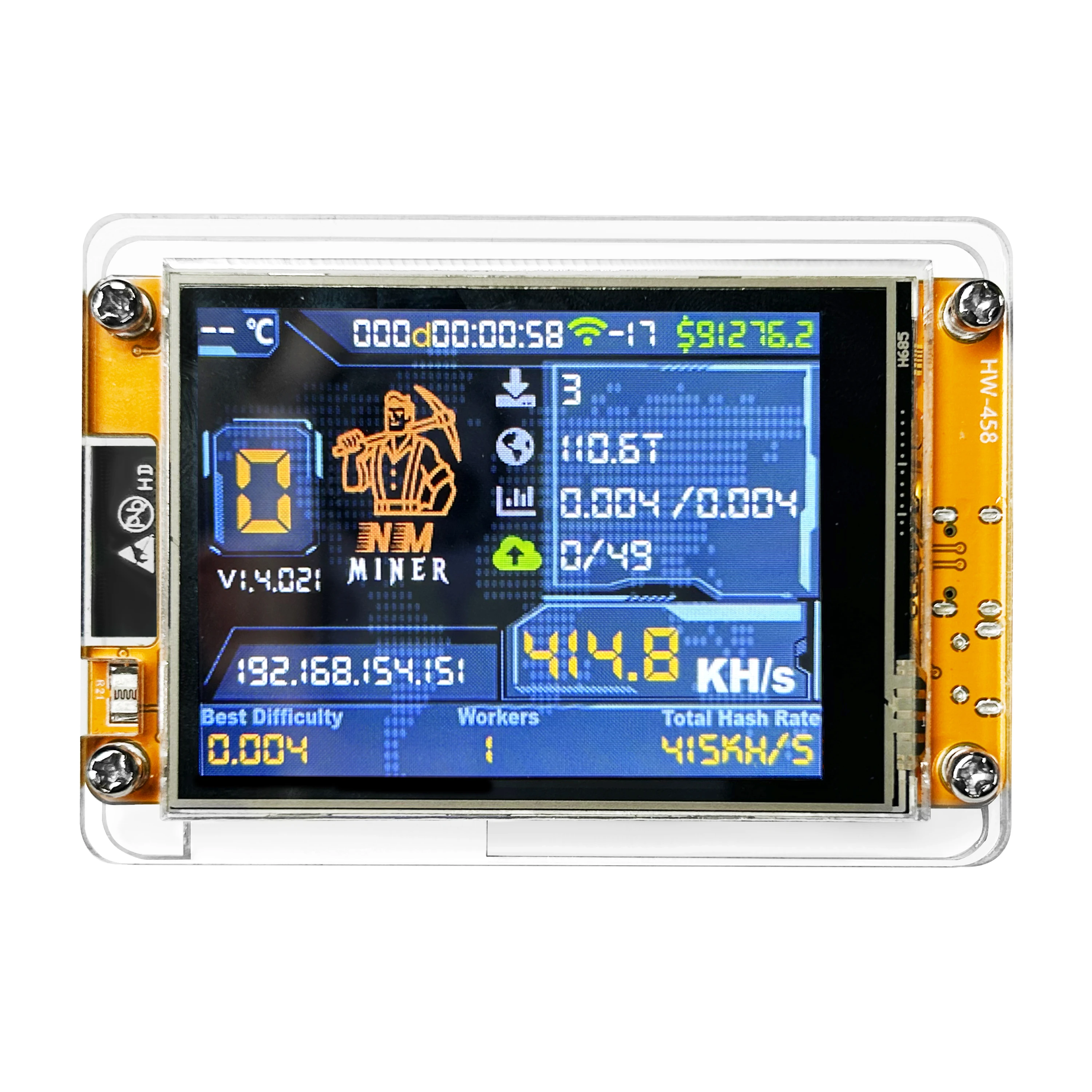 NMMiner ESP32 Series lepszy niż NerdMiner V2 Hashrate 1000KH/s Lucky Miner 2.8 calowy Smart Display BTC Crypto Solo Lottery S3 380KH/s