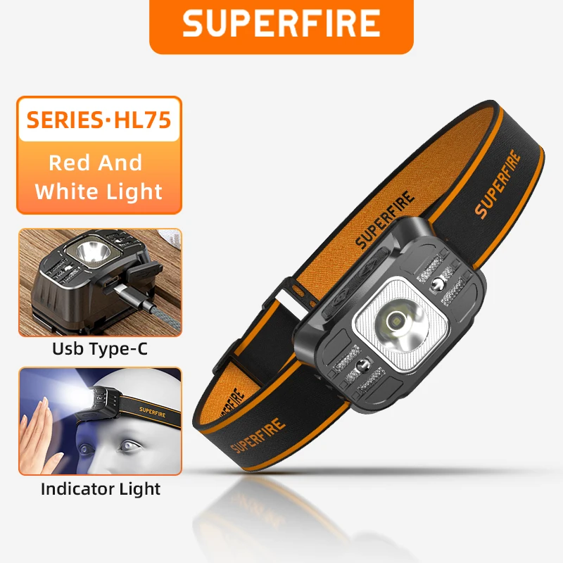 Đèn Pin Siêu Sáng Supfire HL23-S 5W Sử COB LED 9 Chế Độ cảm Biến Chuyển Động Đèn Pha 2000MAh Pin USB-C Sạc Đèn Lồng Cắm Trại