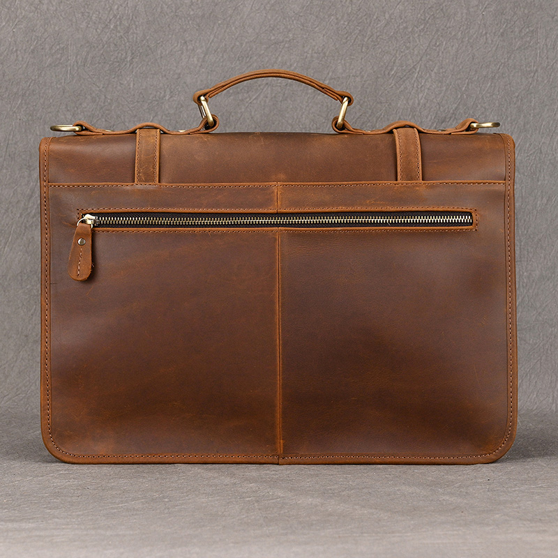 Valigetta in pelle di design di lusso da uomo borsa da lavoro in vera pelle da uomo borsa da lavoro in pelle marrone per notebook
