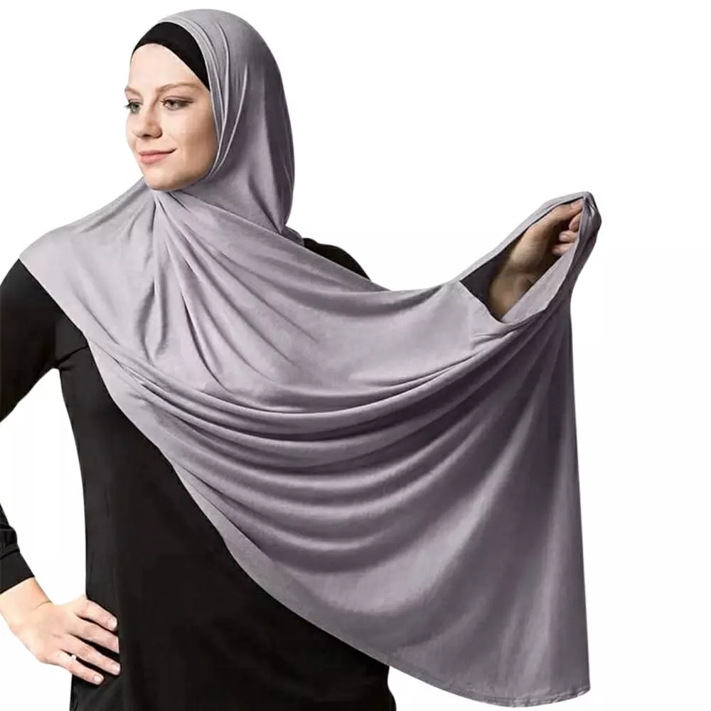 Quente duplo laço camisa hijabs instantâneo hijab cachecol feminino muçulmano lenço de algodão xales bandana islâmica turbantes para mulher turbante