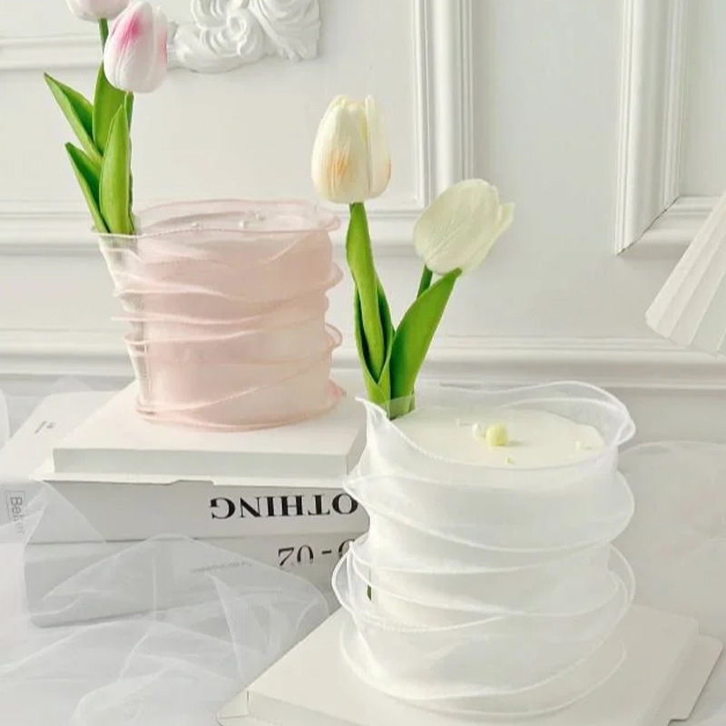 10 ярдов/рулон, шифоновая шелковая лента из органзы