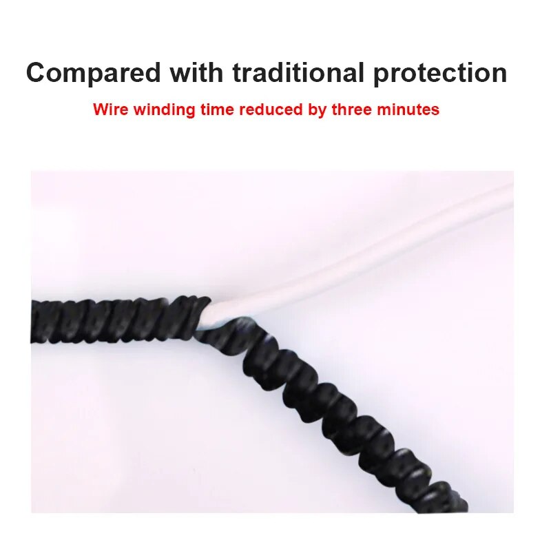 Monochrome Data Cable Protection Spring Flat Fruit Android Headphone Cable Protection Rope