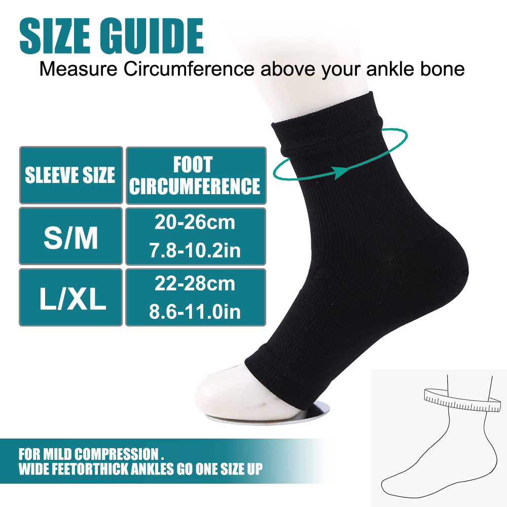 1Pair Unisex Compression Socks Ankle Support Brace Soothing Design for Men And Women Comfortable Leg Compression Stockings