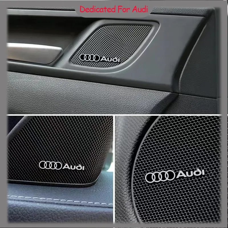 4 шт. автомобильное аудио украшение 3D алюминиевый значок эмблема наклейка для Audi A4 A3 A5 A6 A1 A7 A8 Q2 Q3 Q5 Q7 Q8 TT аксессуары для стайлинга автомобилей