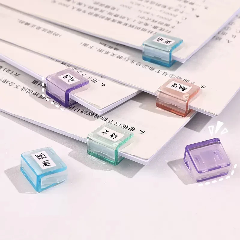 Jelly Color Paperclips Kawaii A4 Paper Binder Clips File Documents Tickets Holder Bookmarks Index Page Clamp Desk Organizer