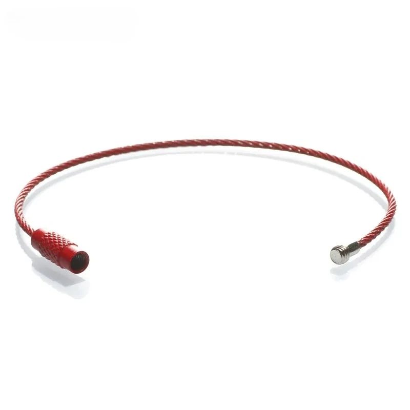 10pcs Colorful Stainless Steel Wire Keychain Cable Loop Screw Lock Rope Key Holder Keyring Key Chain Rings Outdoor Tools