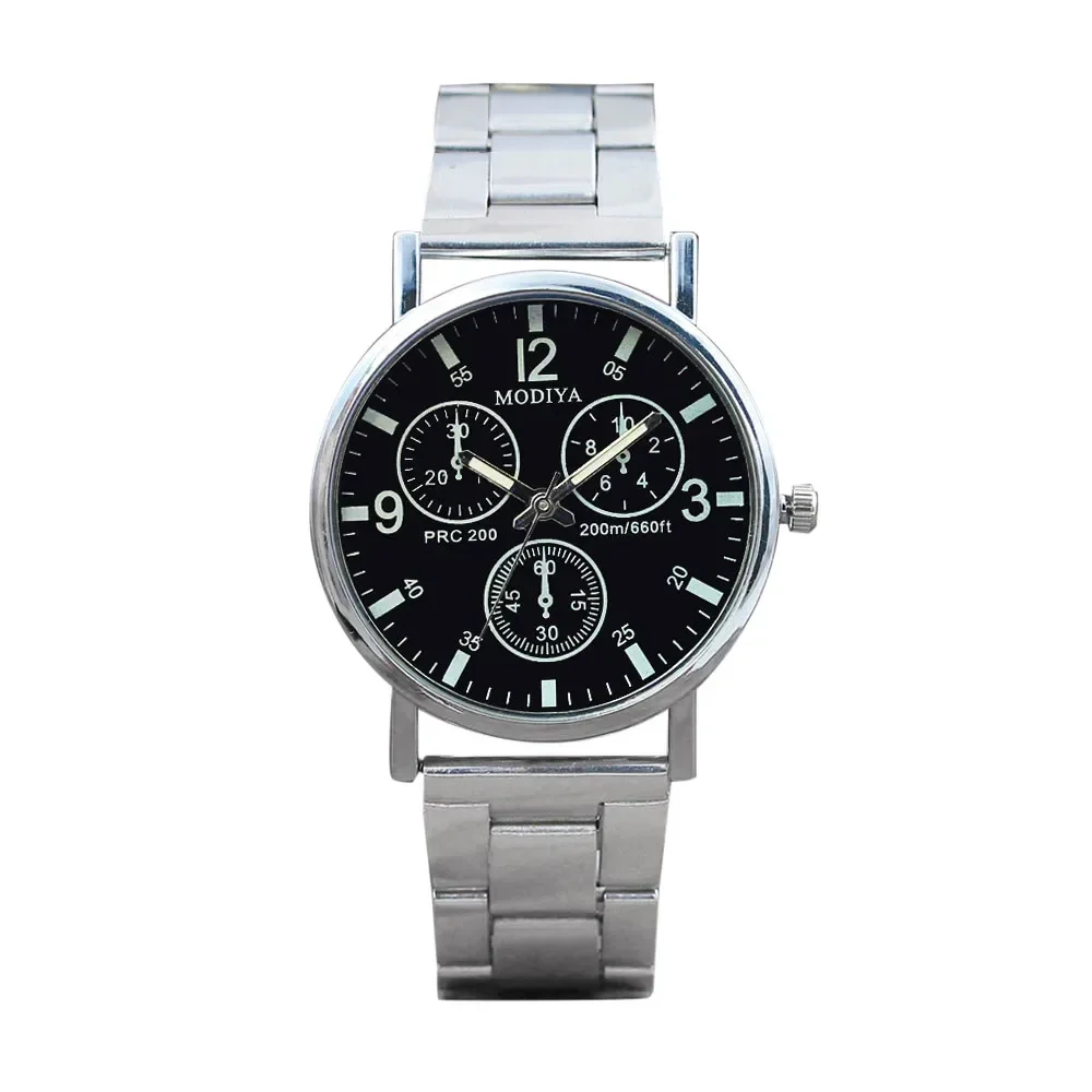 Reloj de pulsera de acero inoxidable para hombre, cronógrafo de cuarzo, de lujo, a la moda, 2024