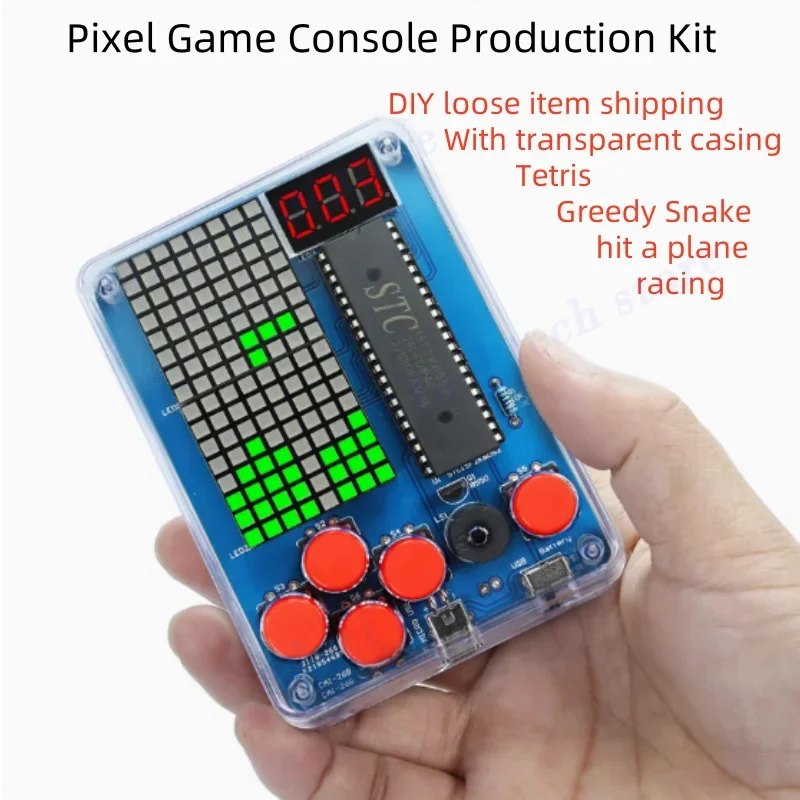 Kit de producción de consolas de juegos DIY 51, kit de juegos para niños de un solo chip, juego clásico, máquina electrónica de soldadura, juego