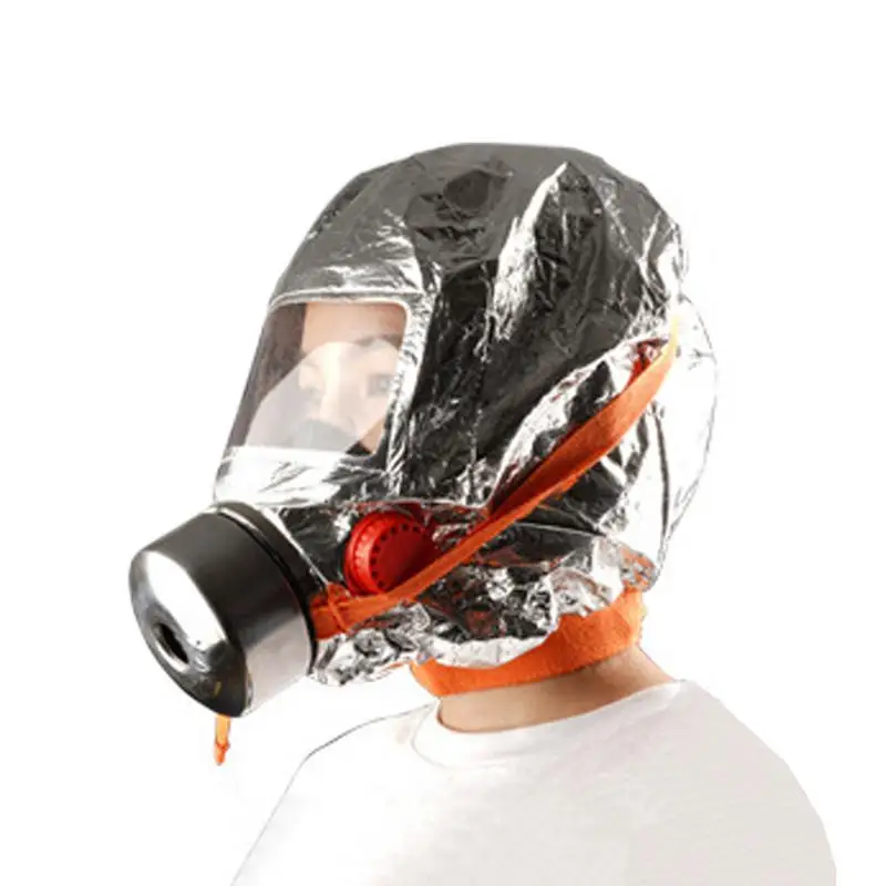Cubierta de respirador de cara completa para fuego, cubierta facial completa con filtro, protector de nariz antiniebla con filtro, respiración de escape reutilizable