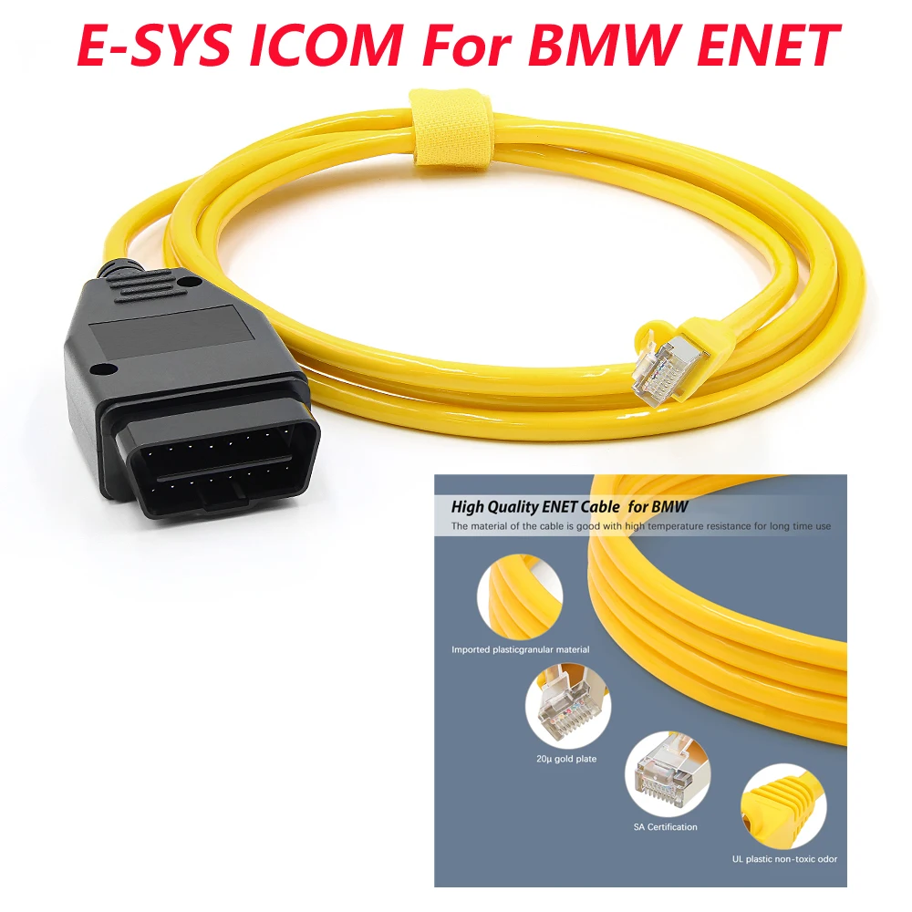 Esys enet cabo para bmw série f atualizar dados ocultos icom codificação ecu programador obd obd2 scanner ferramenta de diagnóstico do carro