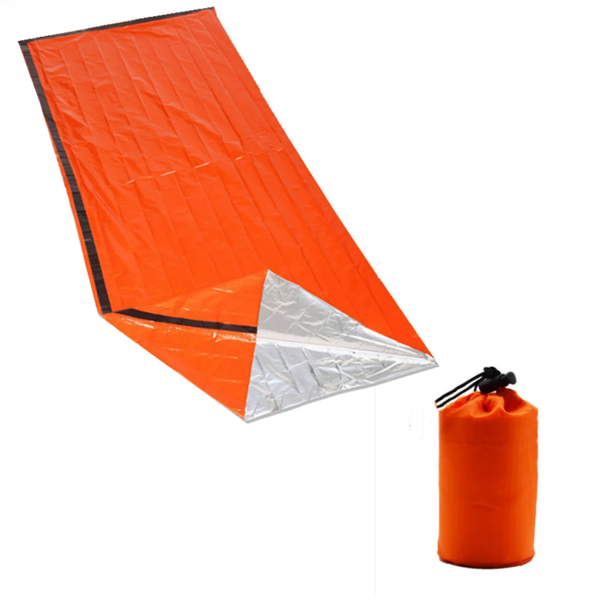 Draagbare Waterdichte Emergency Survival Slaapzak Outdoor Edc Kampeeruitrusting Thermische Zak EHBO-Reddingskit Mylar Deken