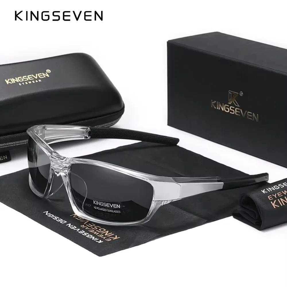 정품 KINGSEVEN 새로운 2024 디자인 남성 스포츠 편광 선글라스 여성 UV 렌즈 여행 패션 안경