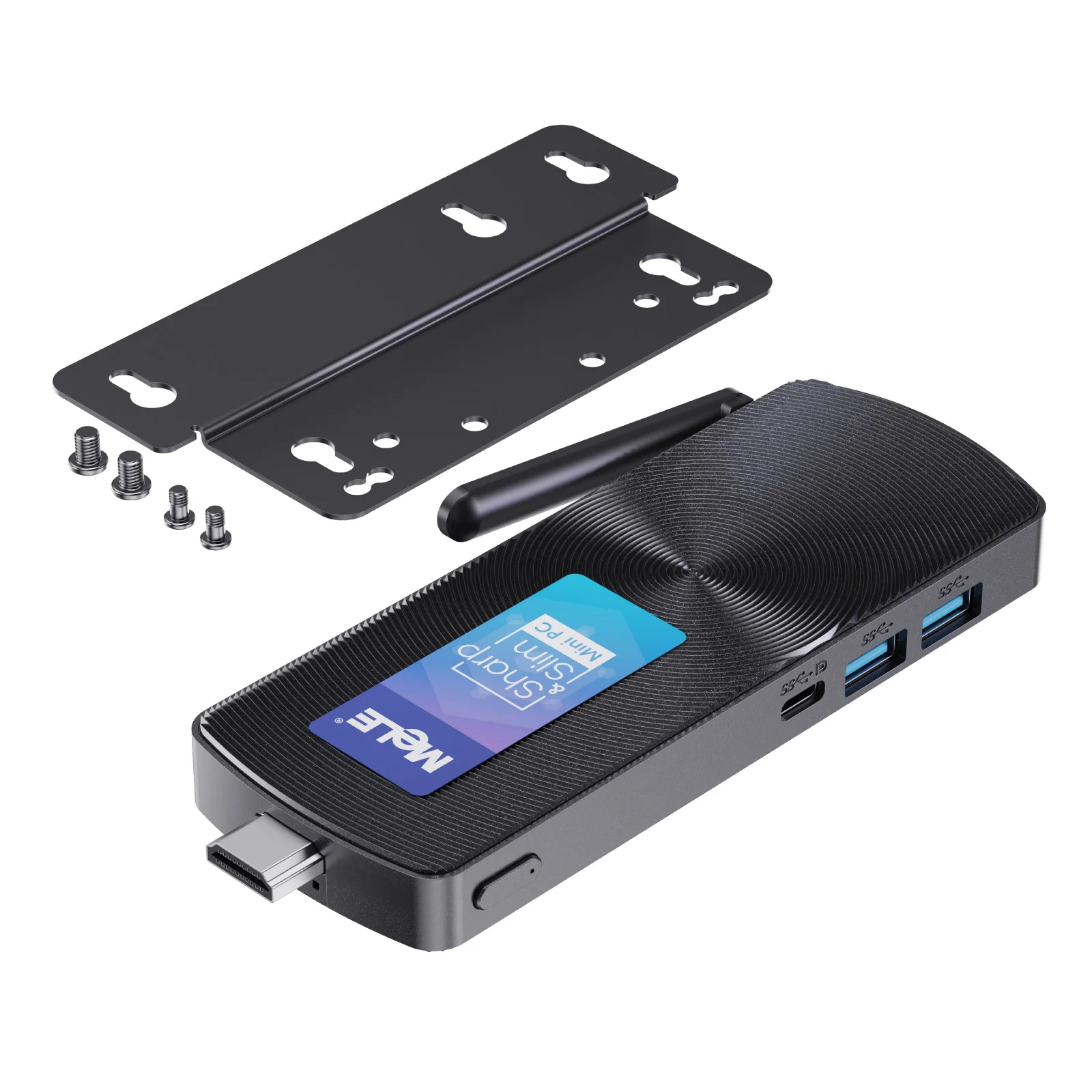 MeLE Fanless Mini PC Stick PCG02,N100 8GB LPDDR4x 256GB,Mini Desktop Computer Stick,Support 4K HDMI,PXE Unlocked Bios,Micro PC