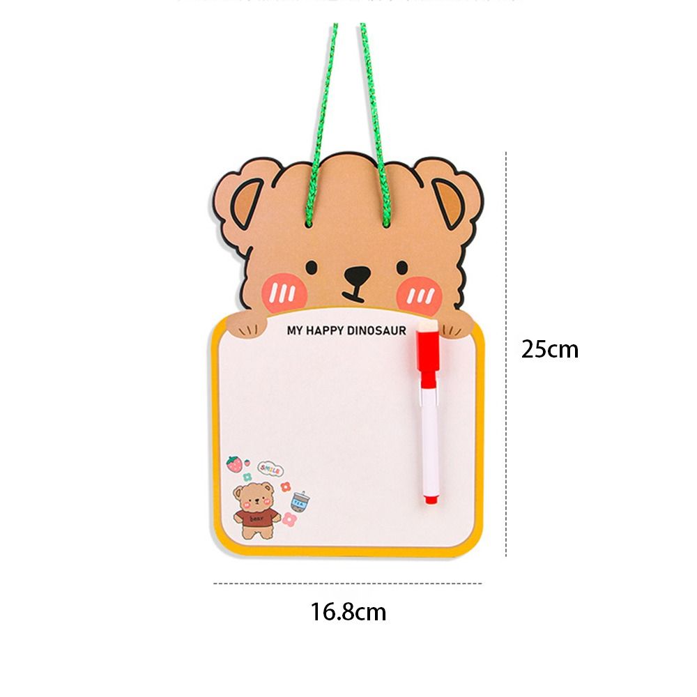 Cute Erasable Whiteboard Portable Suspendable Creative Whiteboard Notebook Cartoon Animal Shape Reusable Drawing Board Students