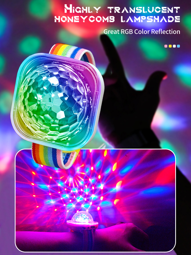 Nachtlampje lámpara de ambiente portátil para escenario, luz de discoteca LED de colores con control de sonido, para discotecas, karaokés, fiestas en casa y bares